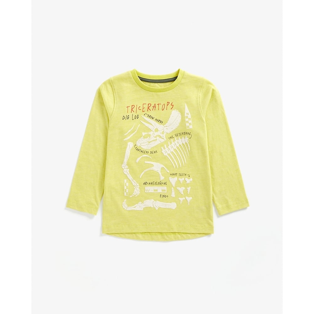 

Boys Full Sleeves T-Shirt Dino Print - Yellow