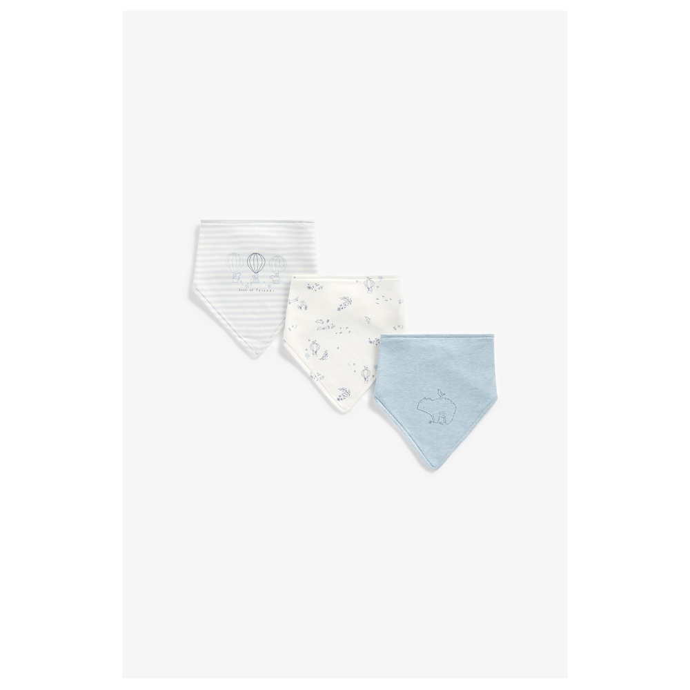 

Boys Bibs Printed - Pack Of 3 - Blue