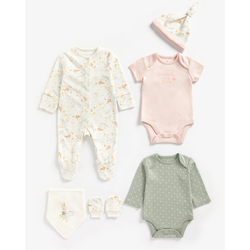 

Girls 6 Piece Set Bunny Print - Multicolor
