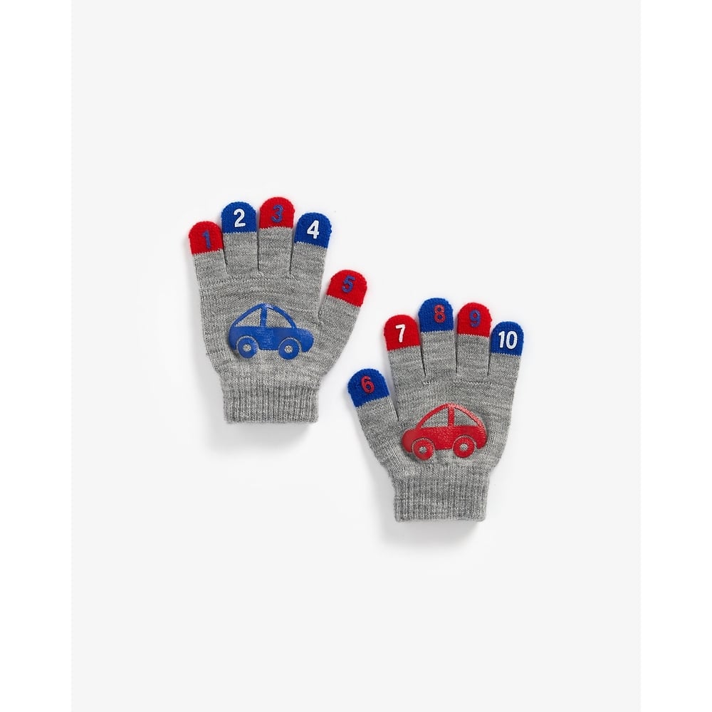 

Boys Gloves Car Print - Grey