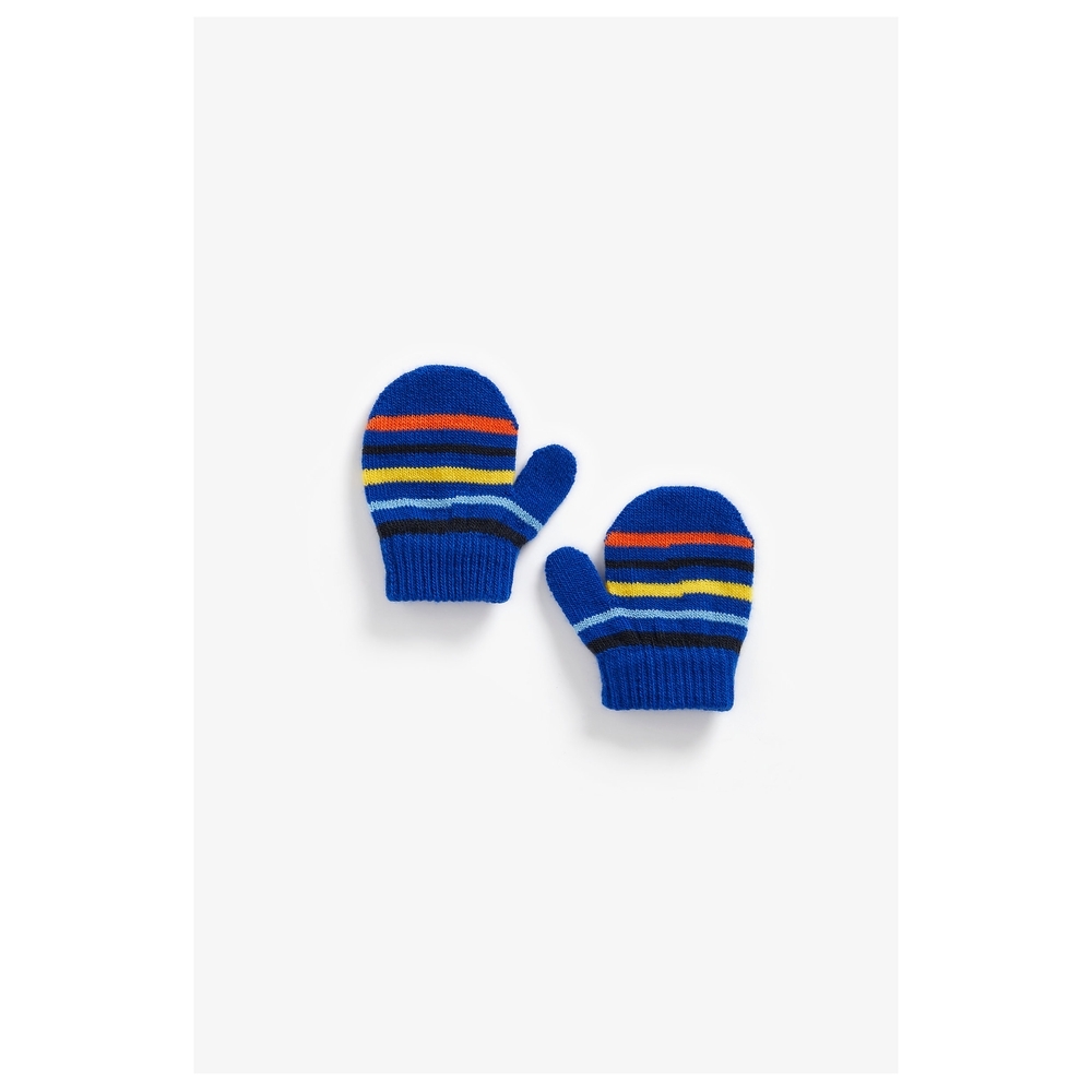 

Boys Mitts Striped - Blue