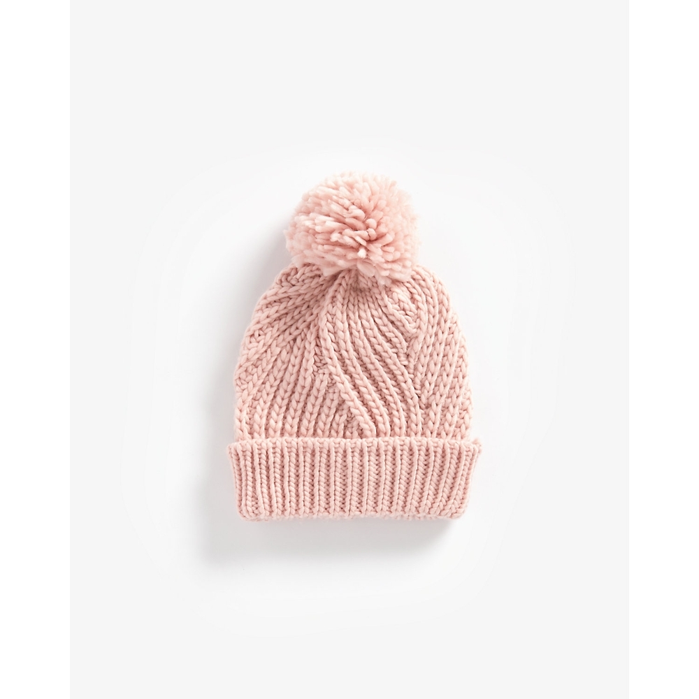 

Girls Beanie Pom Pom Detail - Pink