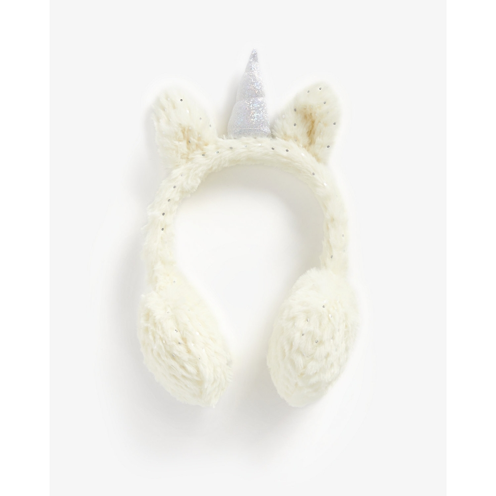 

Girls Earmuffs 3D Unicorn Design - White