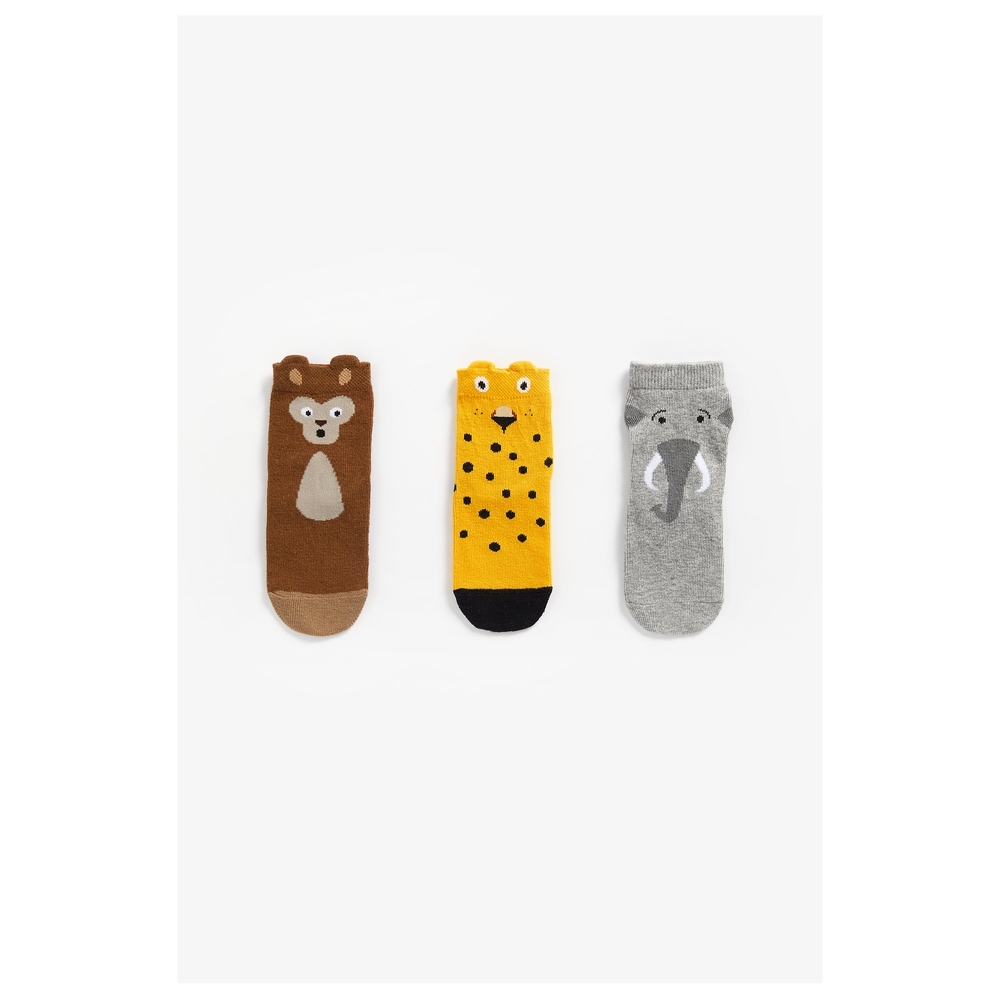 

Boys Socks 3D Animal Details - Pack Of 3 - Multicolor