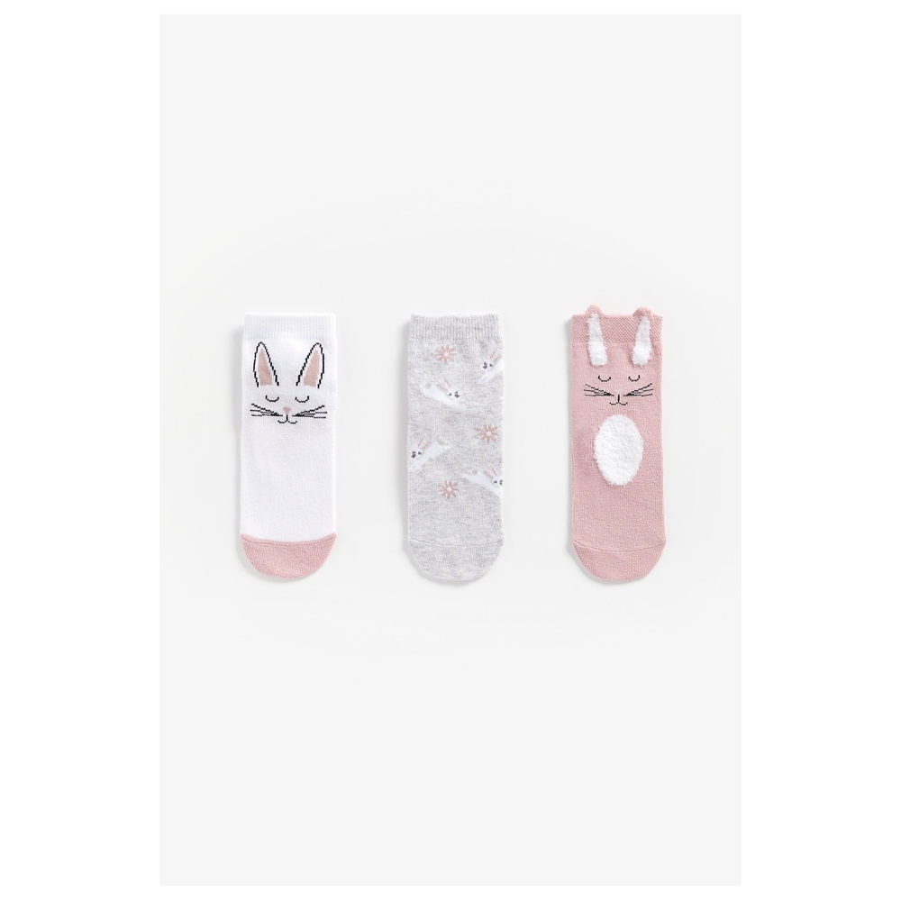 

Girls Socks Bunny Design - Pack Of 3 - Multicolor