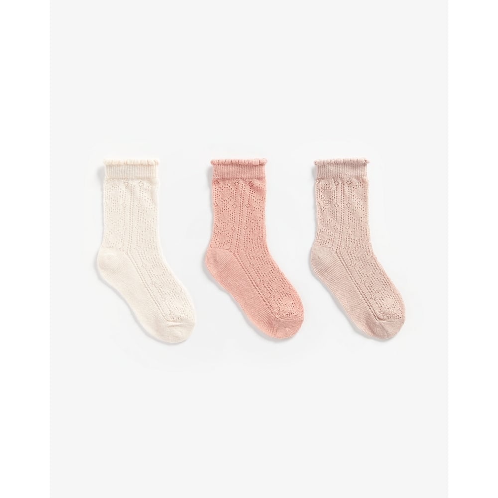 

Girls Pelerine Socks - Pack Of 3 - Pink