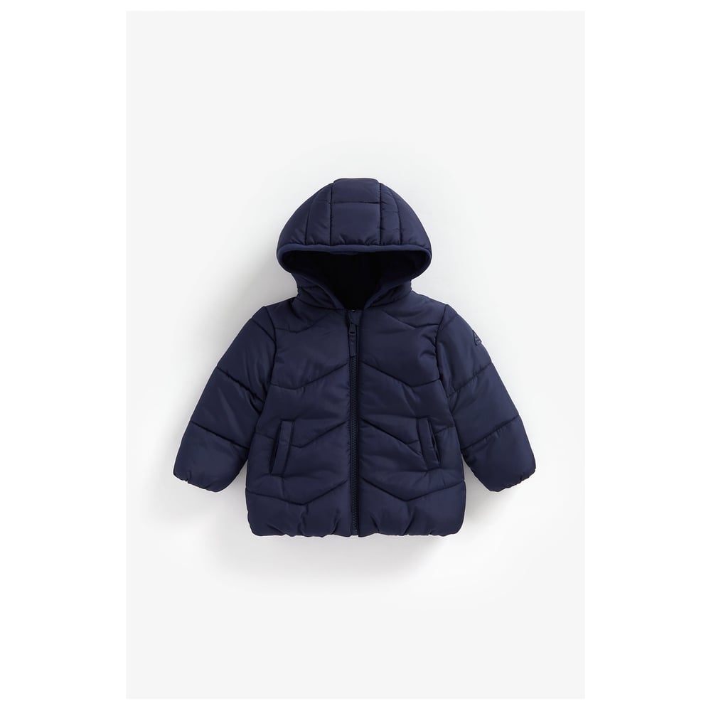 

Boys Full Sleeves Hooded Jacket Fleece Lined - Navy