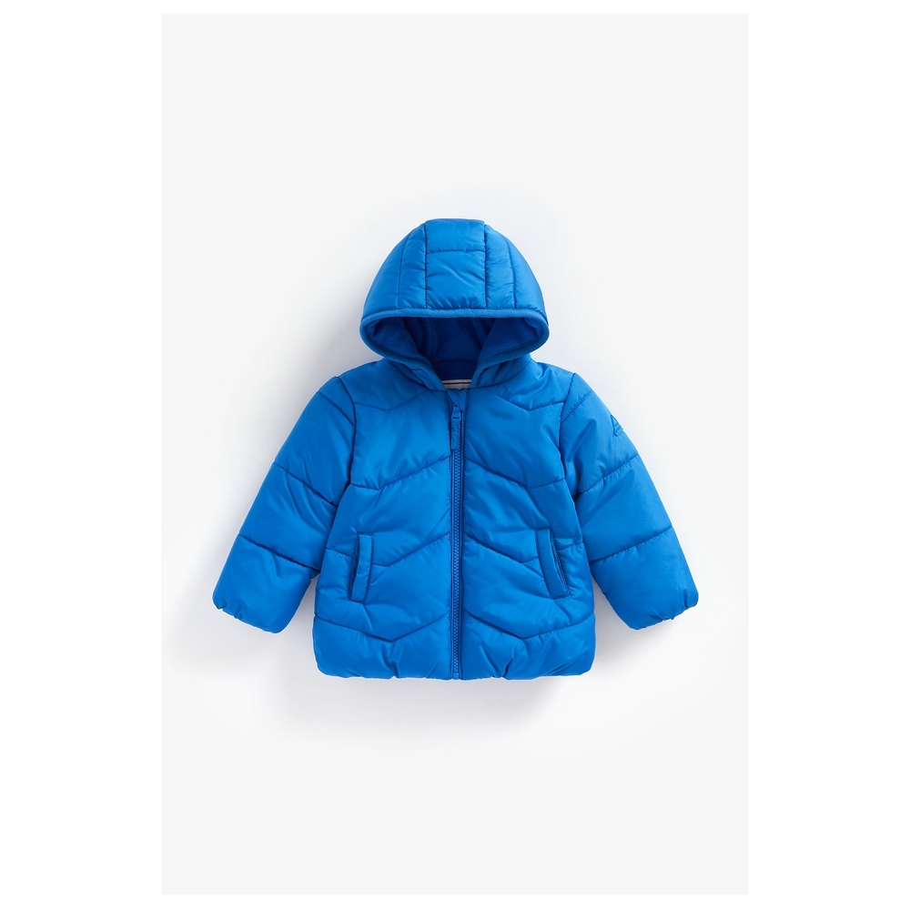 

Boys Full Sleeves Fleece Lined Jacket Hooded - Blue