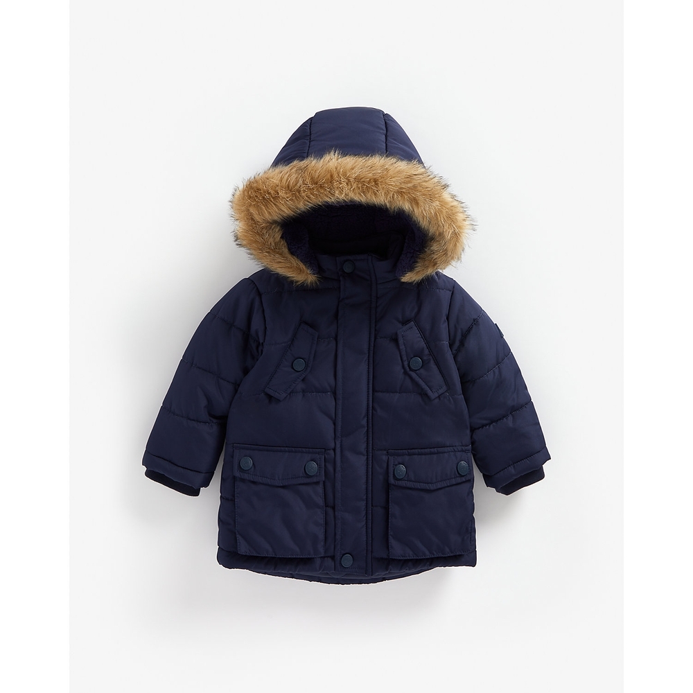 

Boys Full Sleeves Padded Jacket Hooded - Navy