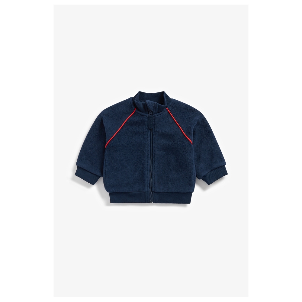 

Boys Full Sleeves Fleece Jacket - Navy