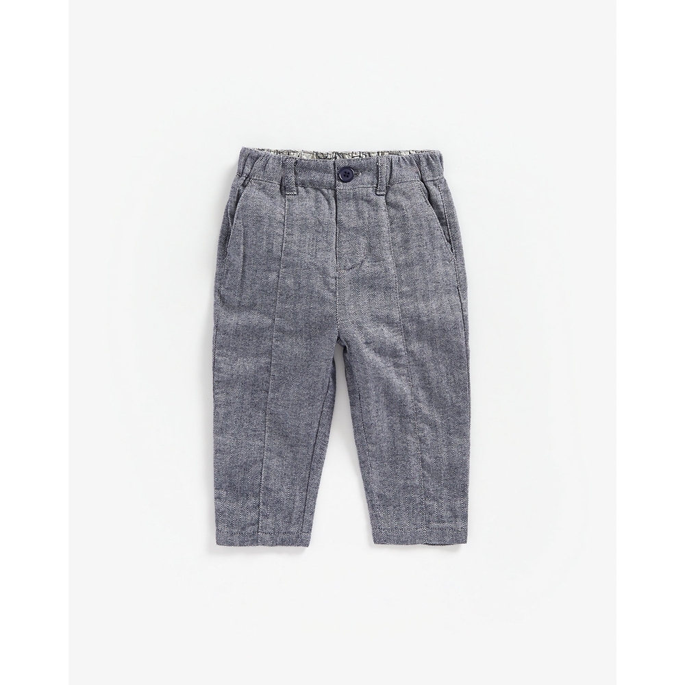 

Boys Herringbone Trousers - Blue