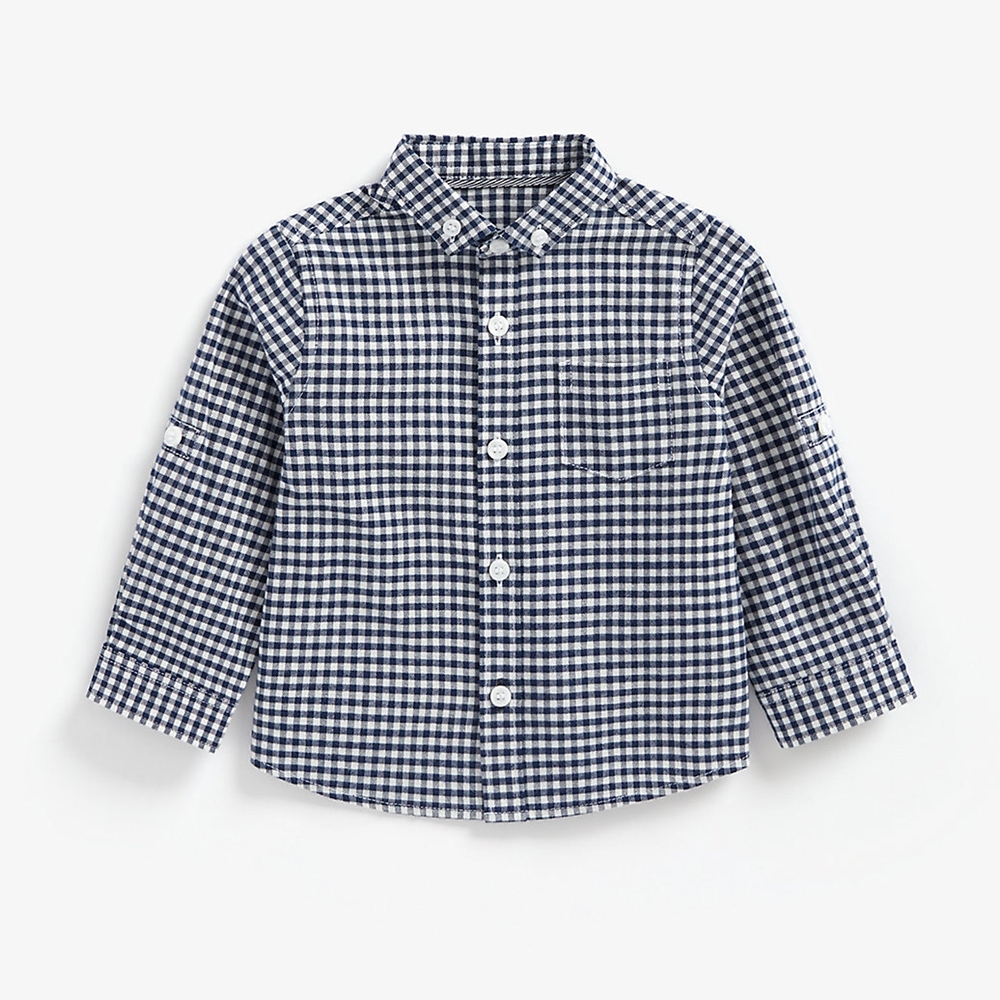 

Boys Full Sleeves Check Shirt - Navy