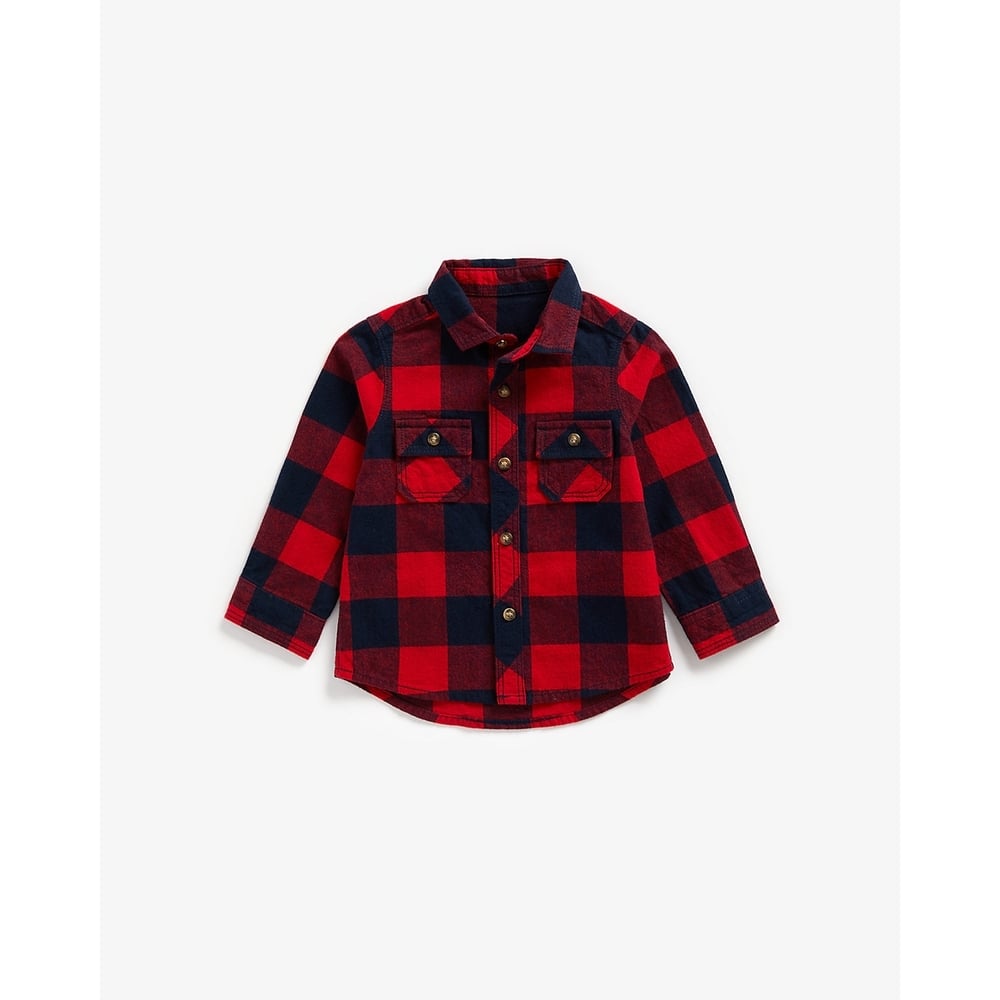 

Boys Full Sleeves Check Shirt - Red