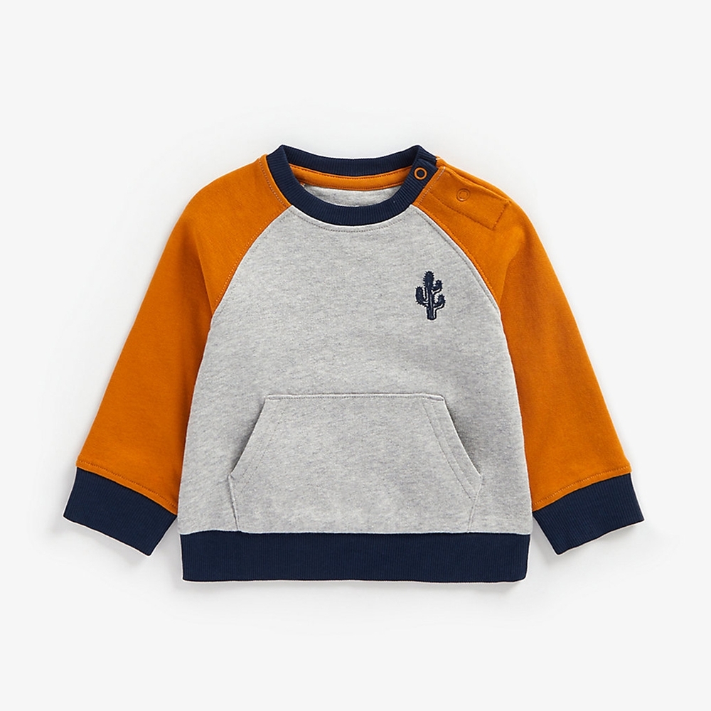 

Boys Full Sleeves Sweatshirt Embroidered - Grey