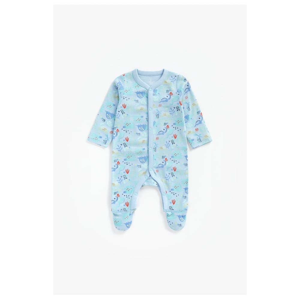 

Boys Full Sleeves Romper Dino Print - Blue