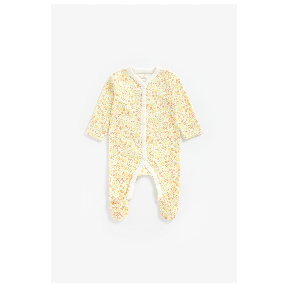 

Girls Full Sleeves Romper Floral Print - Yellow
