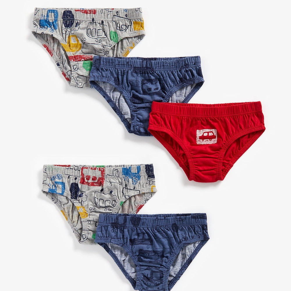 

Boys Briefs Vehicle Print - Pack Of 5 - Multicolor