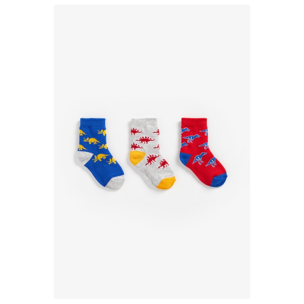 

Boys Socks Dino Design - Pack Of 3 - Multicolor