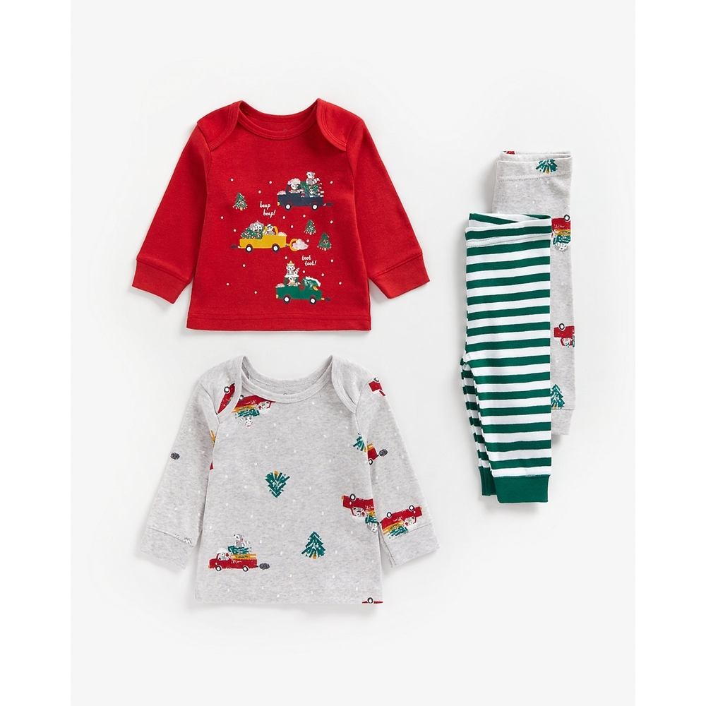 

Boys Full Sleeves Pyjama Set -Pack of 2-Multicolor