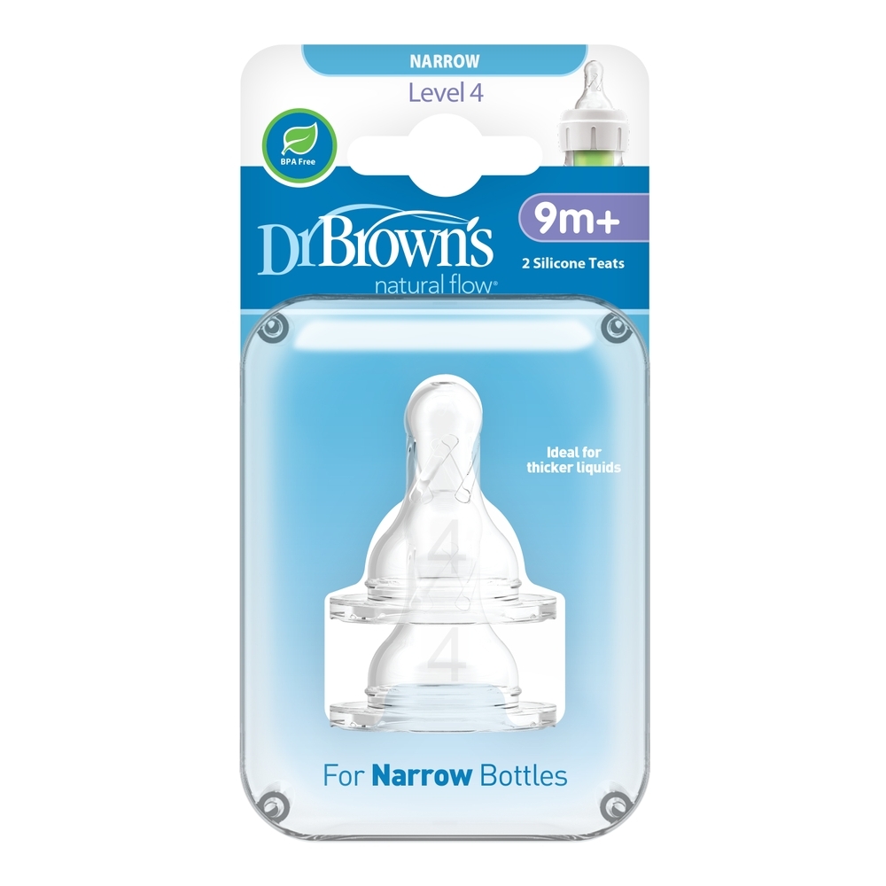 

Dr Brown's Level 4 Narrow Neck Nipples Pack of 2