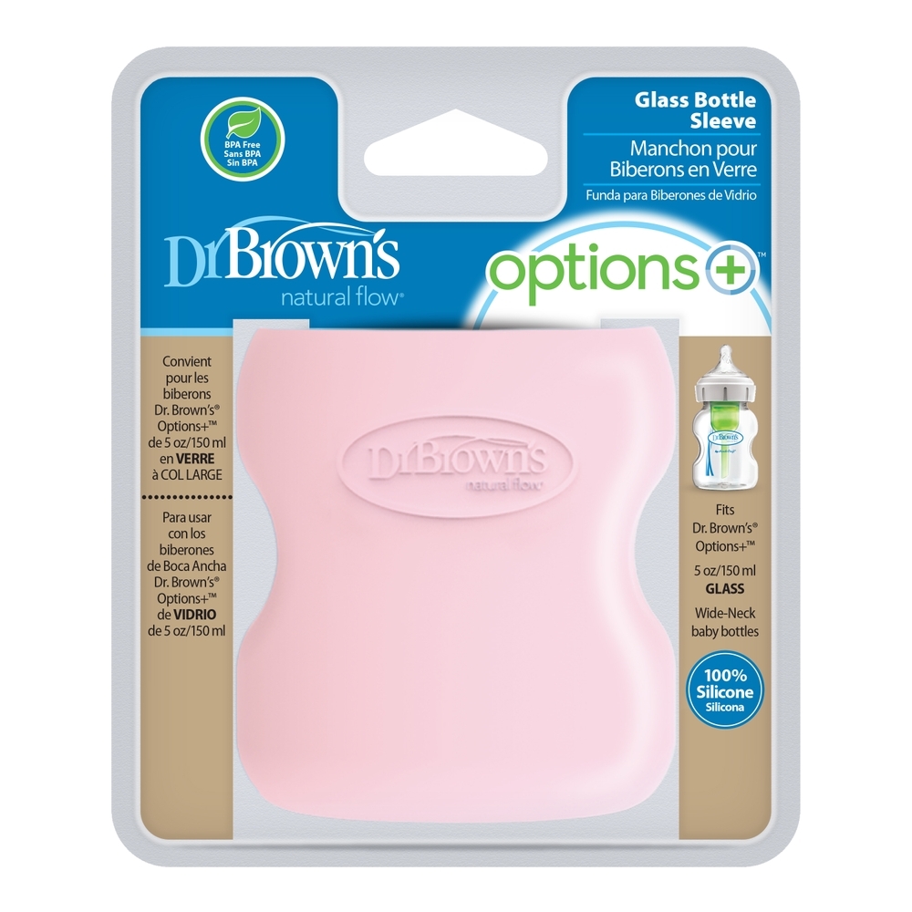 

Dr Brown's Glass Bottle Sleeve Pink 150ml