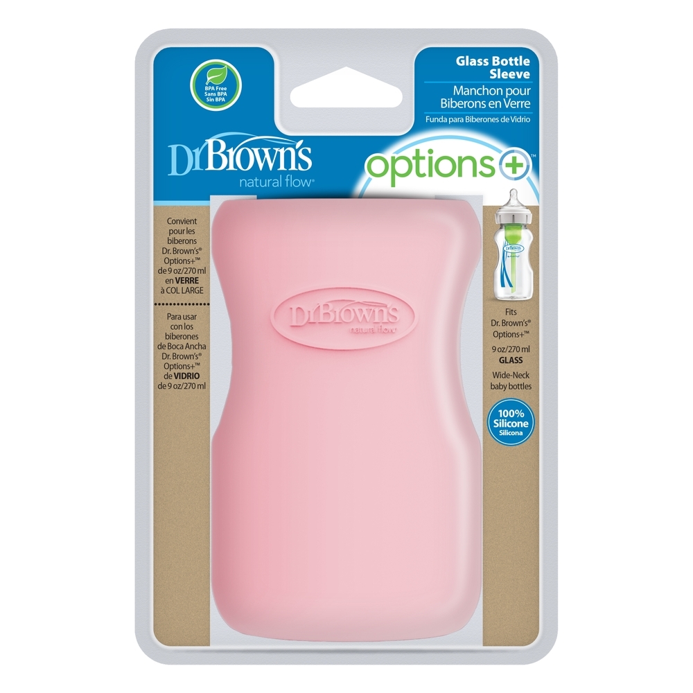 

Dr Brown's Glass Bottle Sleeve Pink 270ml