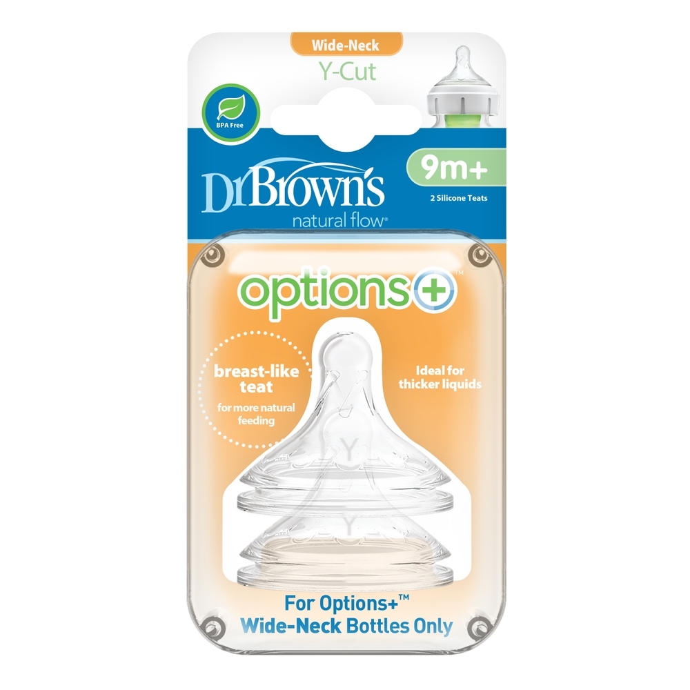 

Dr Brown's Y-Cut Wide Neck Nipples Pack of 2
