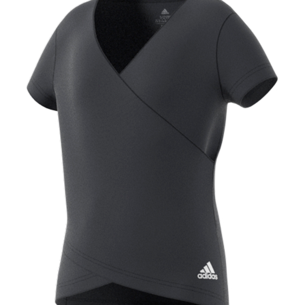

Adidas Girls Yoga T-Shirts-Grey