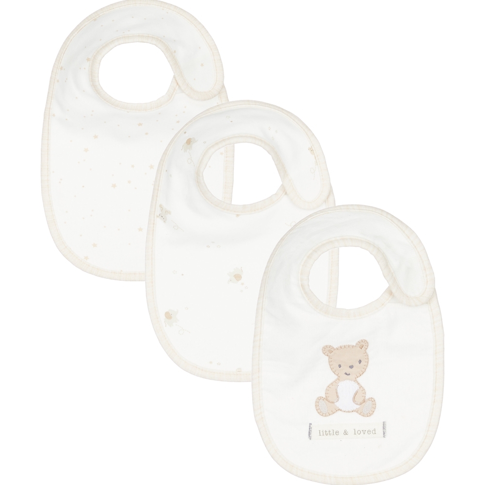 

Mothercare little&amp loved bibs cream pack of 3