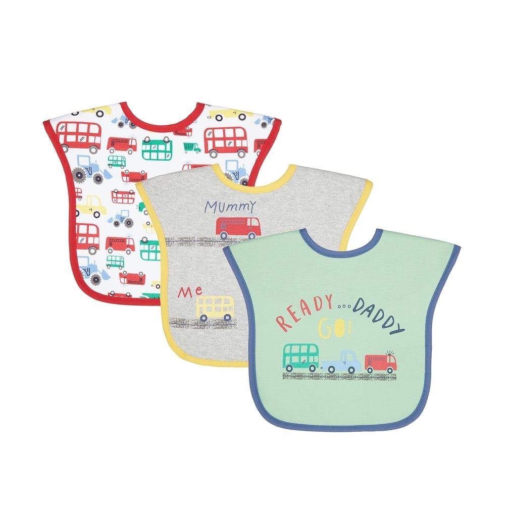 

Mothercare cars toddler bibs multicolor pack of 3