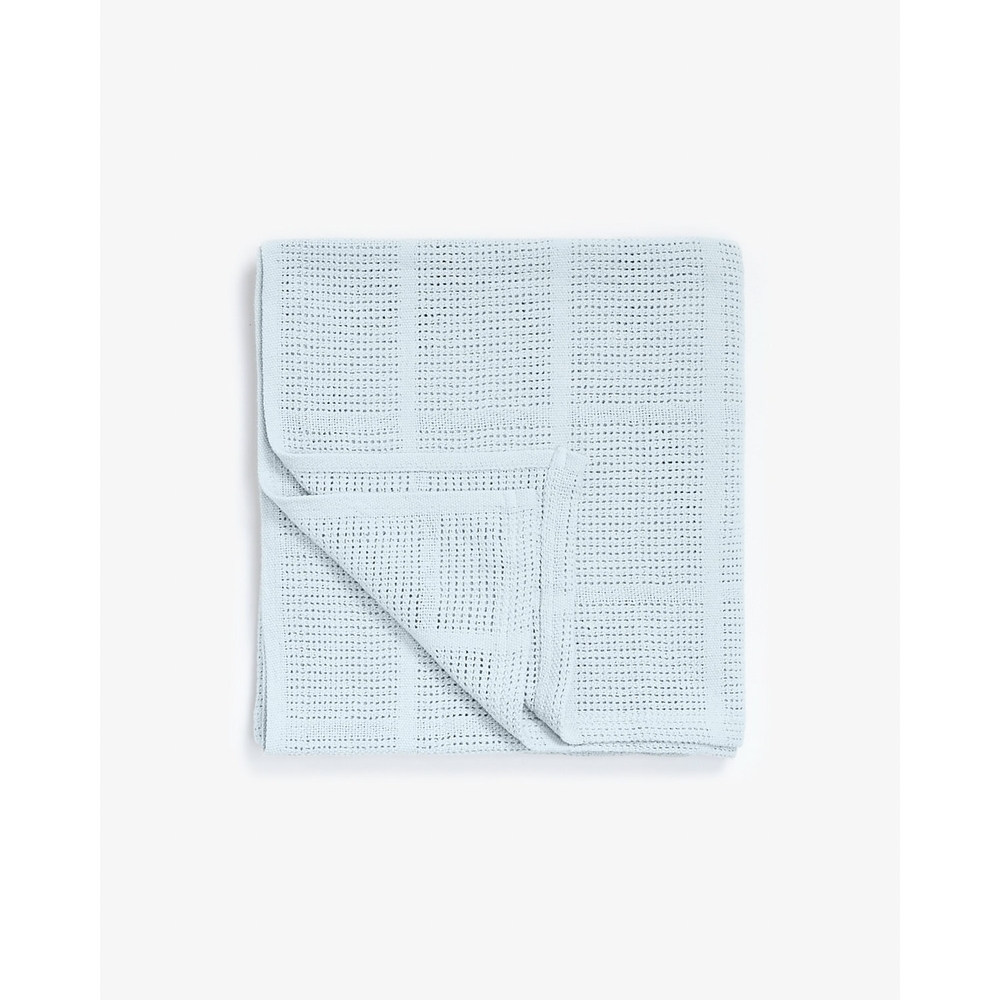 

Mothercare essentials cot bed cellular blanket blue