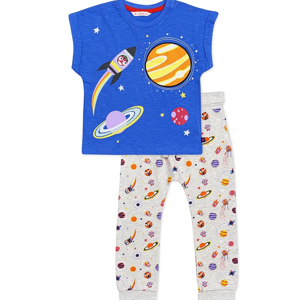 

H by hamleys baby boy tees and jogger set- multi pack of 2