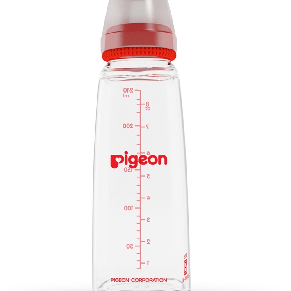 

Pigeon glass feeding bottle red