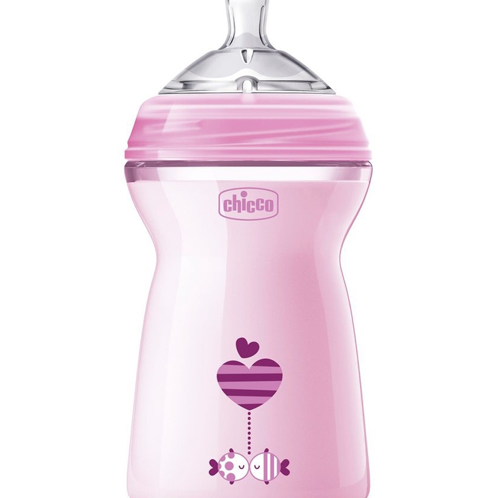 

Chicco natural baby feeding bottle pink Pack of 1 330ml