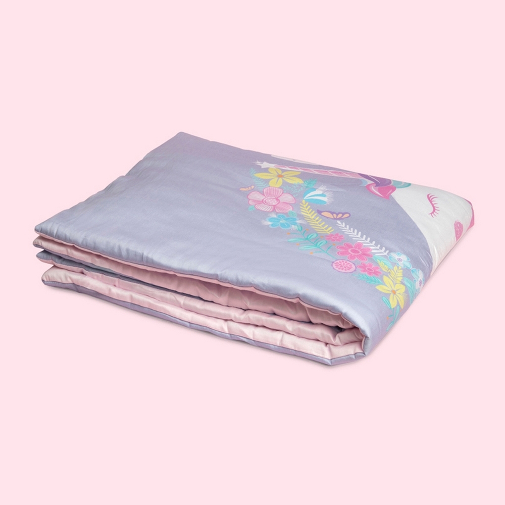 

Fancy fluff unicorn baby comforter pink