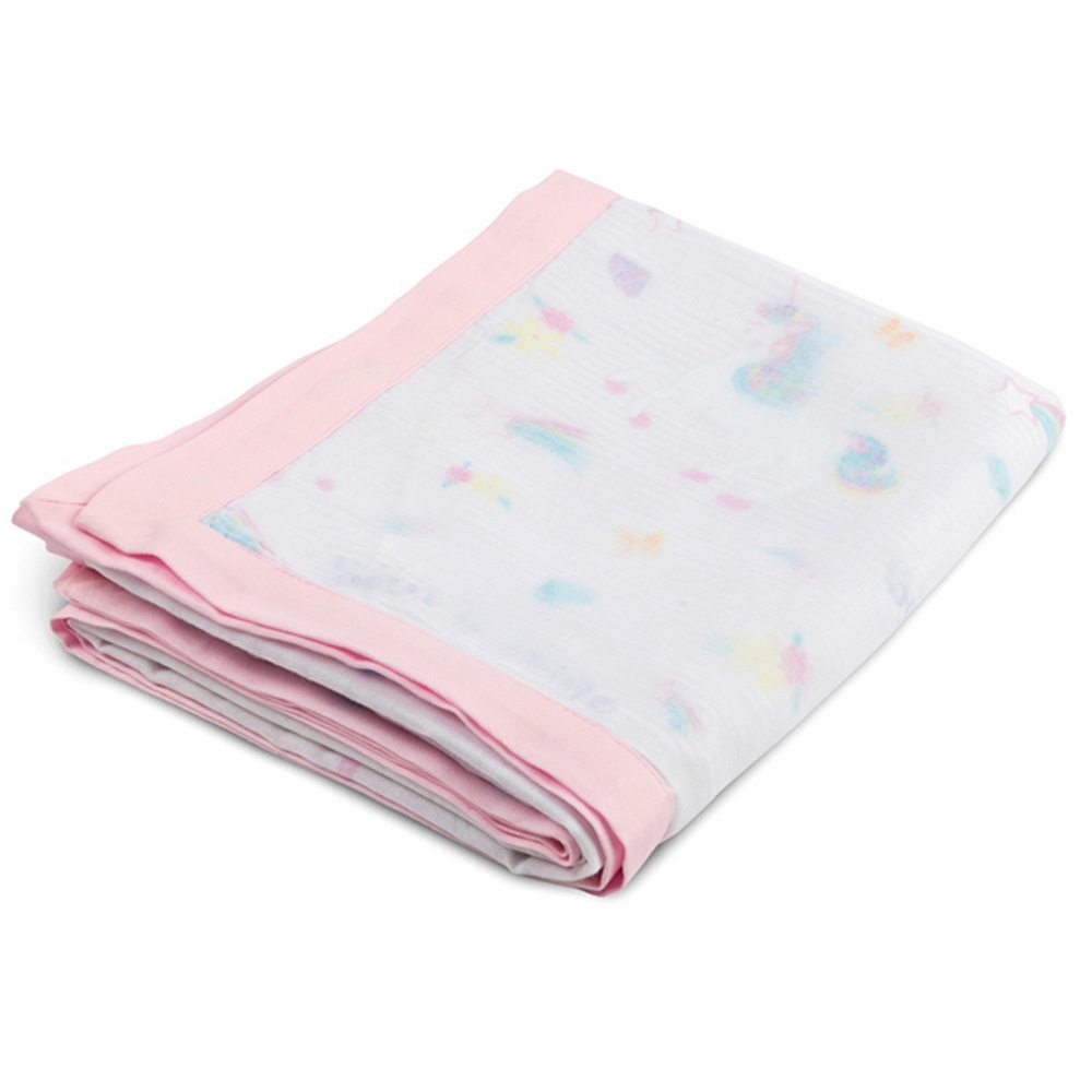 

Fancy fluff unicorn organic dohar pink