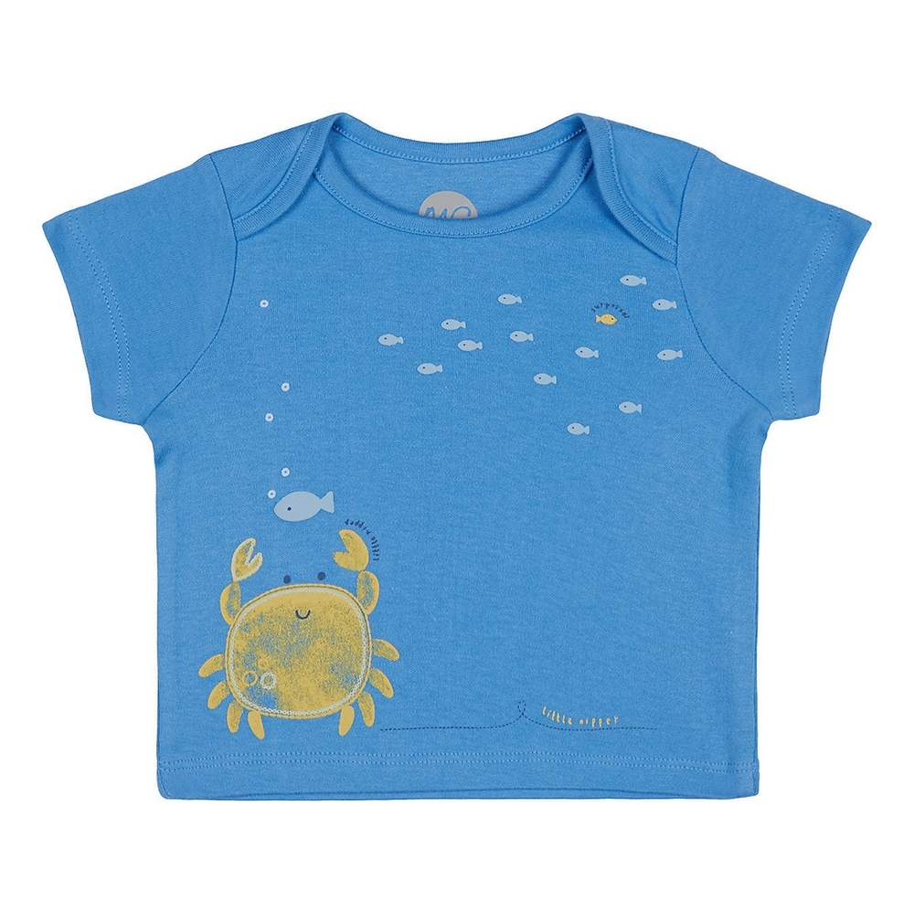 

Boys Half sleeve Round neck tee-Printed Blue