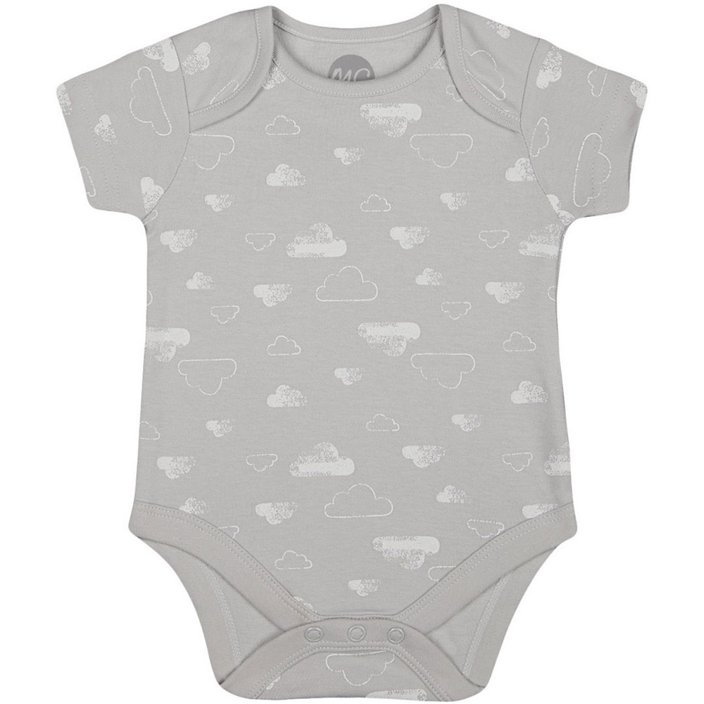 

Unisex Half sleeve Bodysuit-printed Grey