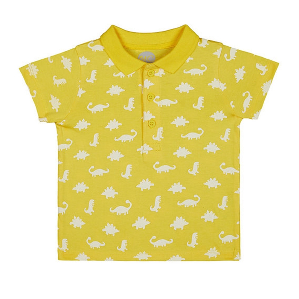 

Boys Half sleeve Polo-Printed Yellow
