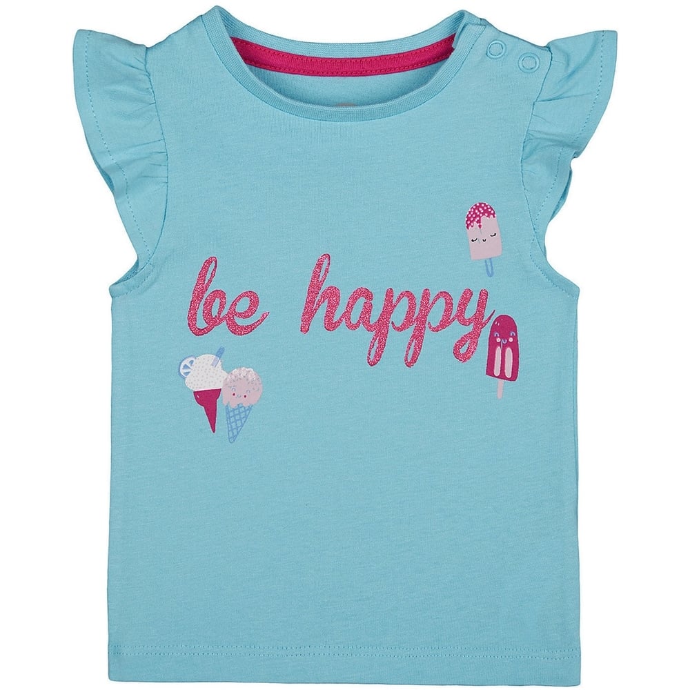 

Girls Half sleeve Round neck tee- Multicolored