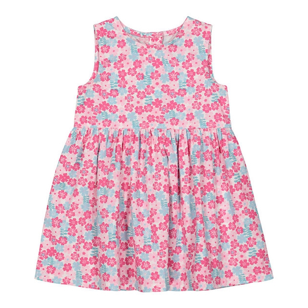 

Girls Sleeveless Casual dress- Multicolored