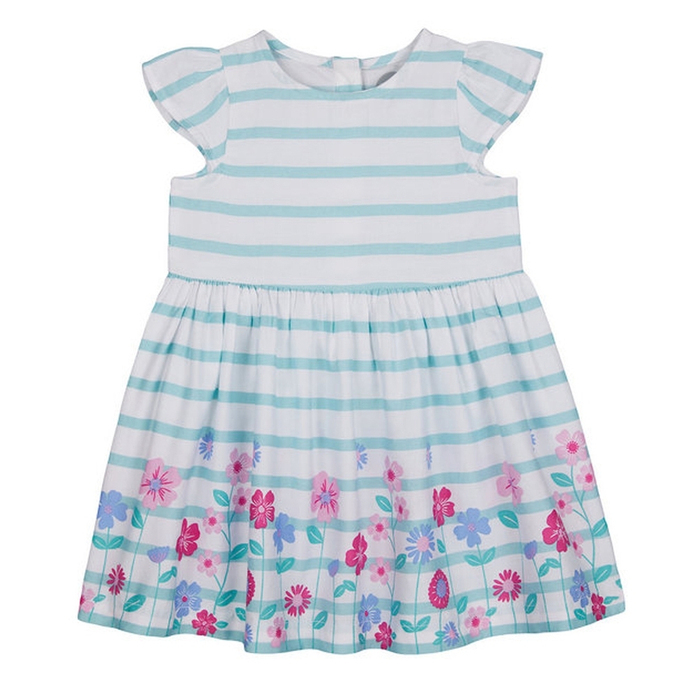 

Girls Half sleeve Casual dress- Multicolored