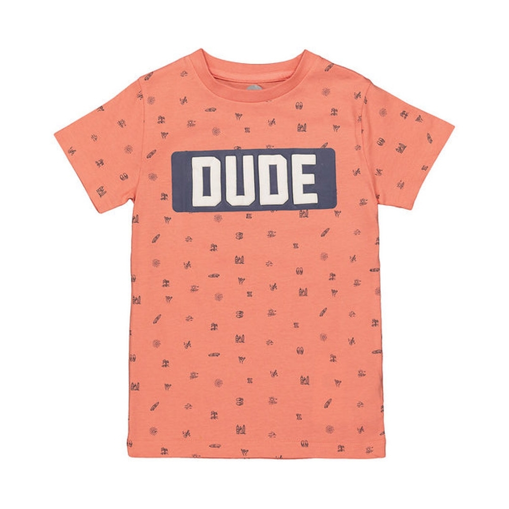 

Boys Half sleeve Round neck tee-Printed Pink