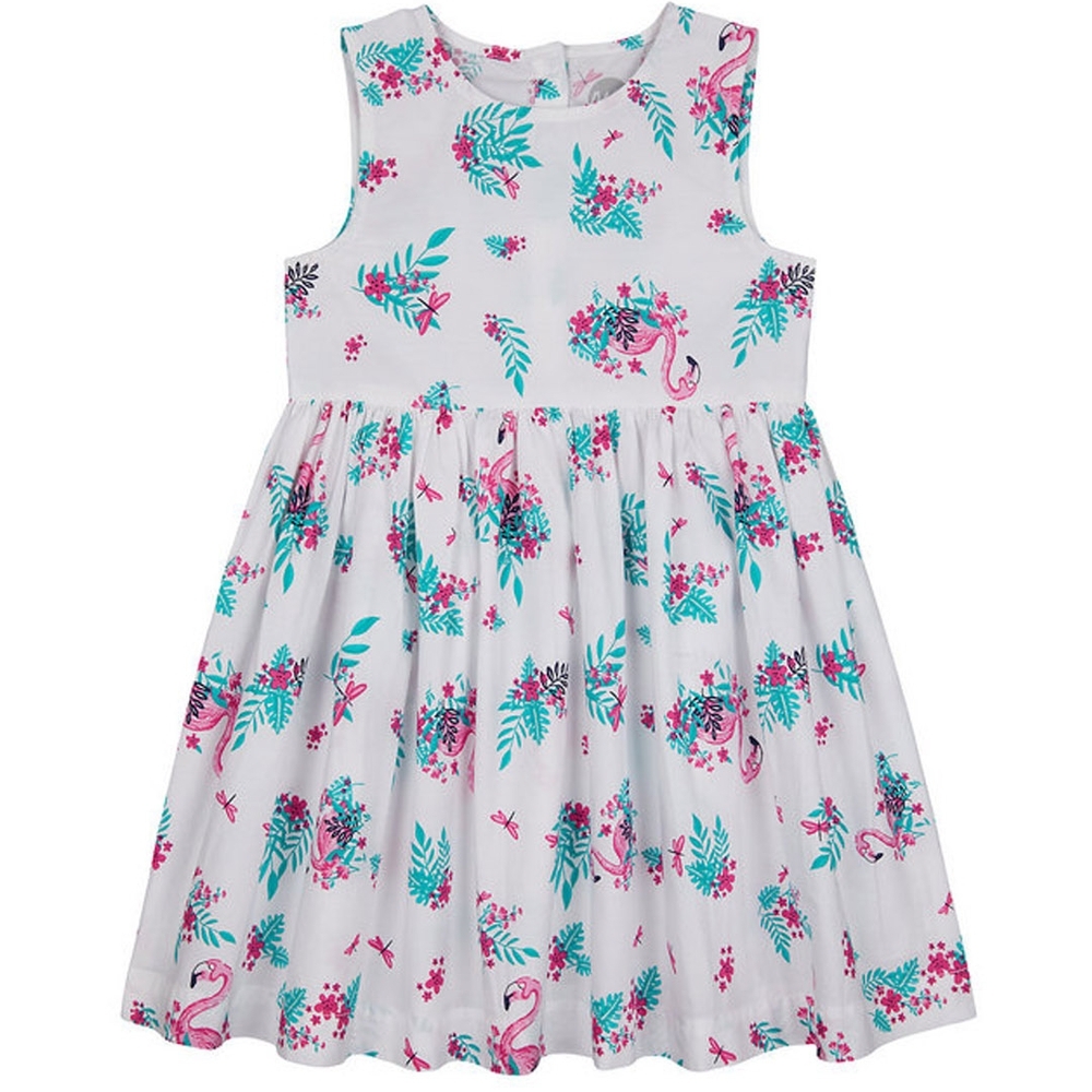 

Girls Sleeveless Casual dress- Multicolored