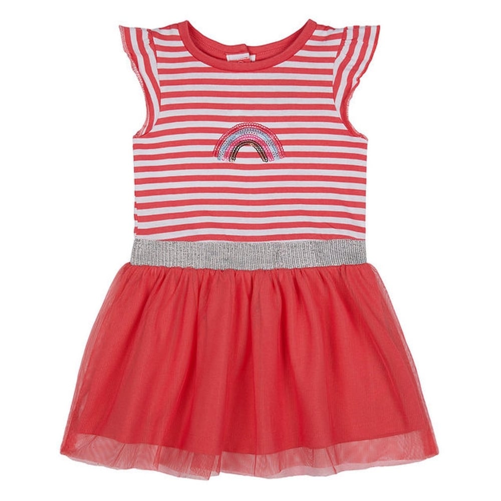 

Girls Half sleeve Partywear-Printed Pink