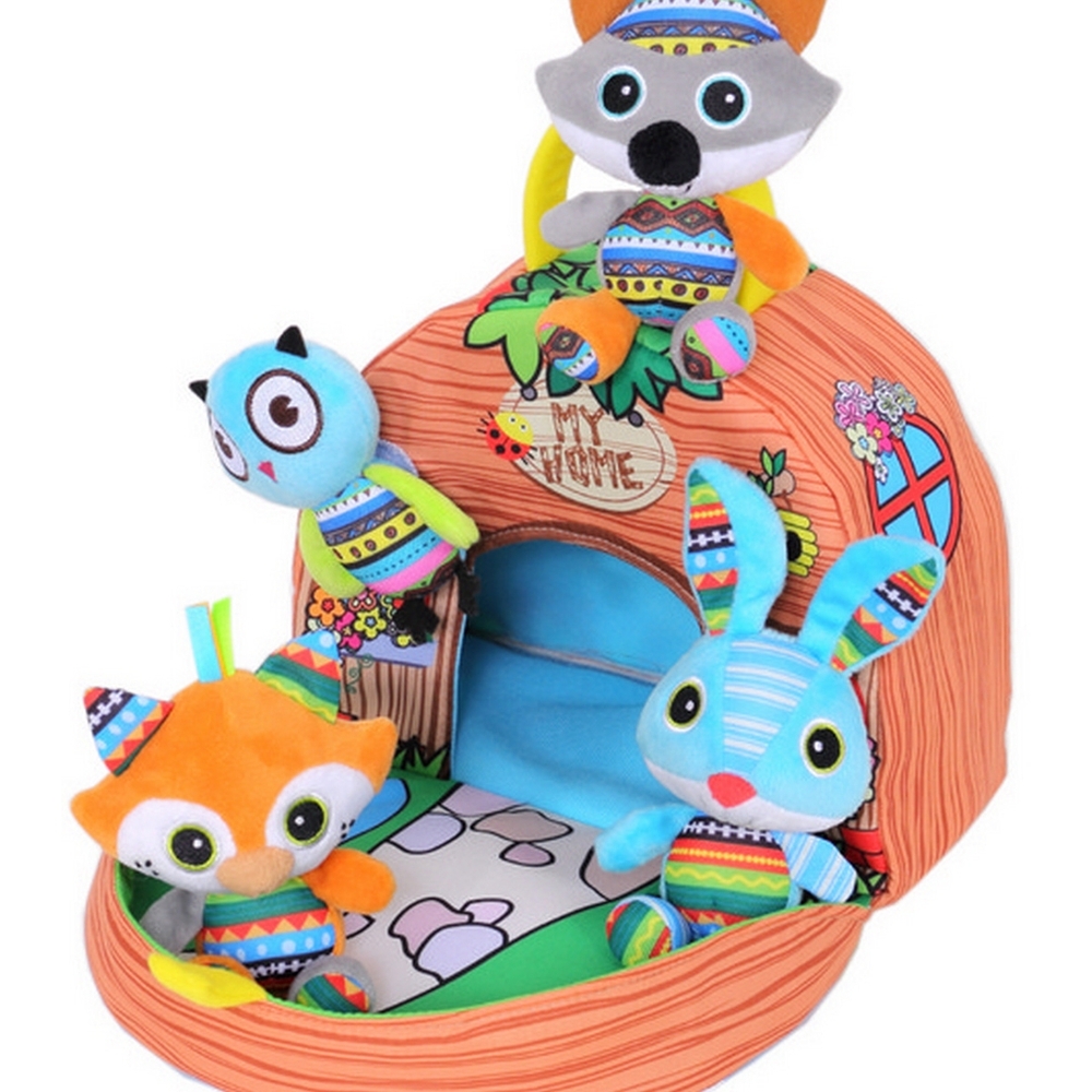 

Biba toys woodland friends carry along tree house multivolor