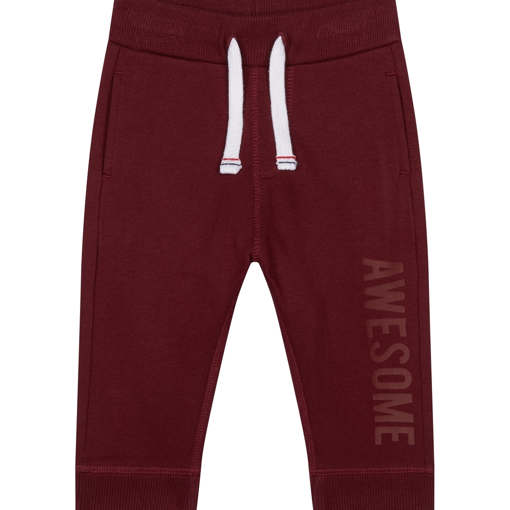 

Boys Joggers Text Print - Burgundy