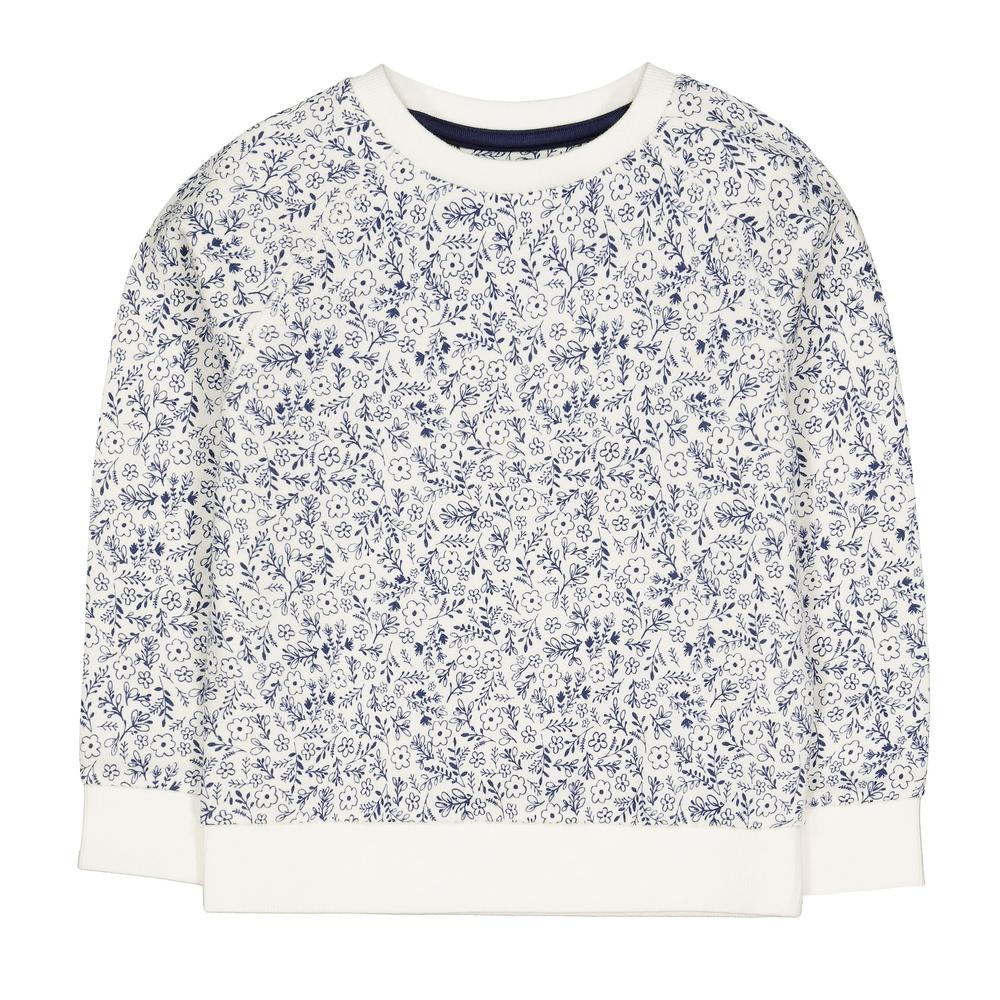 

Girls Full Sleeves Sweatshirt Floral Print - White