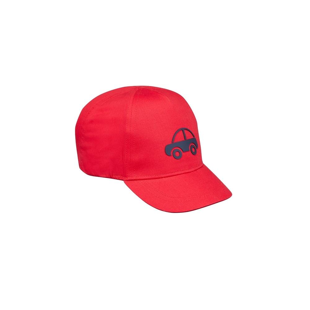 

Boys Cap Car Textured Print - Red