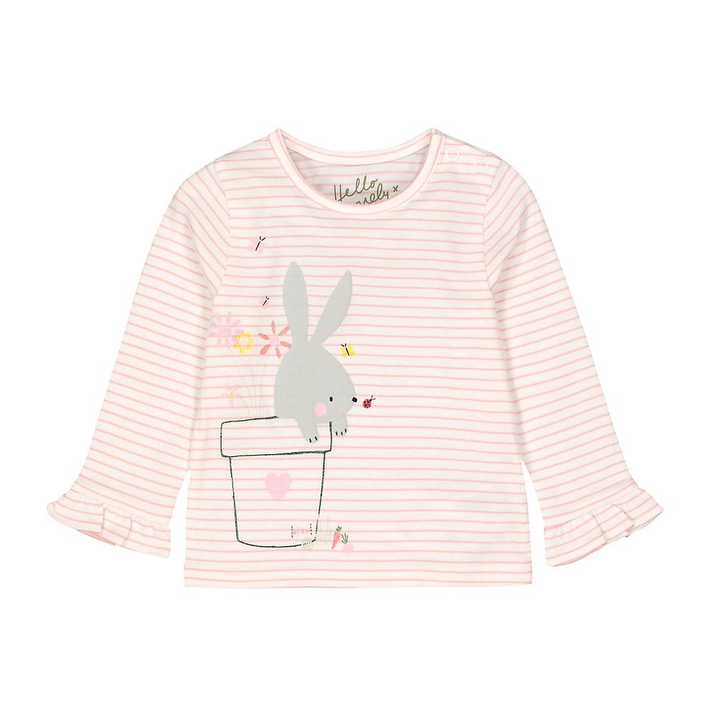 

Girls Full Sleeves Tops Bunny Design-Pink